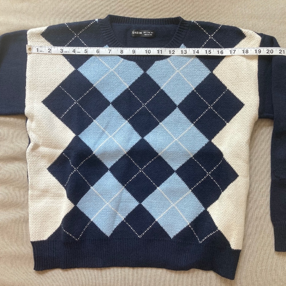 Argyle Crew Sweater